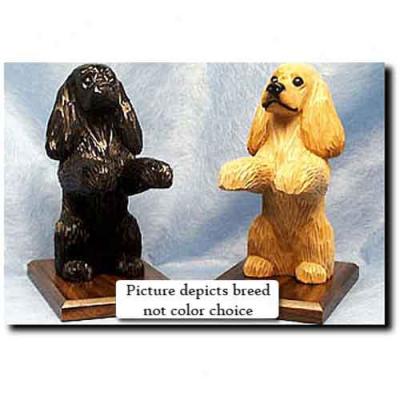 Cocker Spaniel Bookends Red