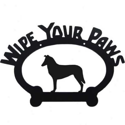 Collie (smooth) Wipe Your Paws Decorative Sign