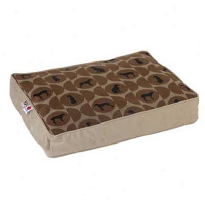 Crypton Wegman Classic Rectangle Dog Bed Medium Polka Dkt Cork