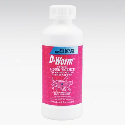 D-worm Liquid Wormer For Cats And Dogs, 8 Ounces