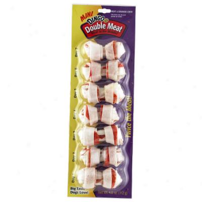 Dingo Double Meat In The Middle Mini Rawhide Chews 7 Pk