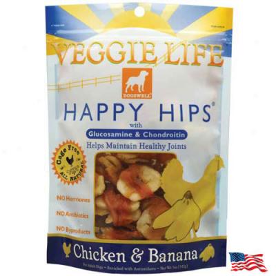 Dogswell Happy Hips Chicken And Banana Dog Treats 5 Oz