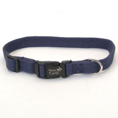 Earth Soy Dog Collar 1inch X 18-26inch Indigo Blue