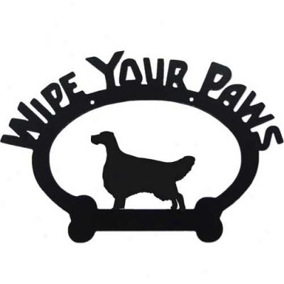 English Setter Wipe Your Paws Decorative Sign