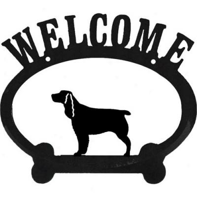 English Springer Spaniel Metal Acceptable Sign