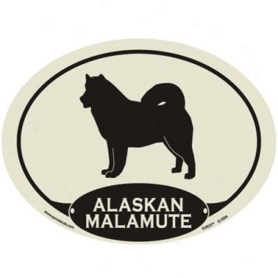 European Style Alaskan Malamute Auto Decal