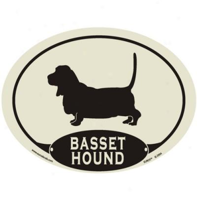 European Style Basset Hound Auto Decal