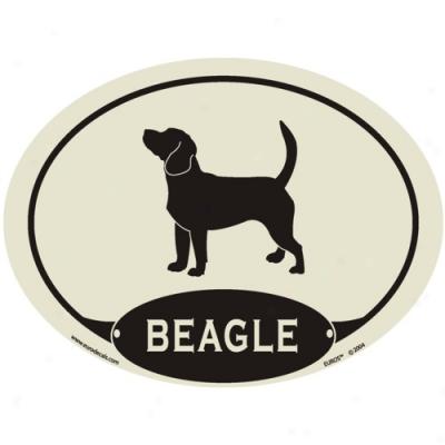 European Style Beagle Auto Decal