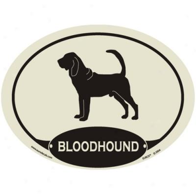 European Style Bloodhound Auto Decal