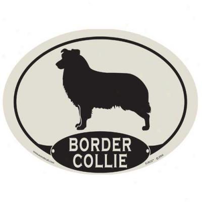 European Style Border Collie Car Magnet