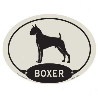 European Style Boxer Car Magnet