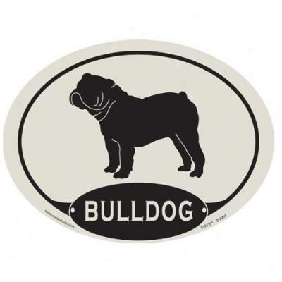 Europan Style Bulldog Car Magnet