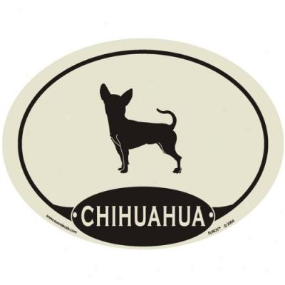 European Style Chihuahua Auto Decal