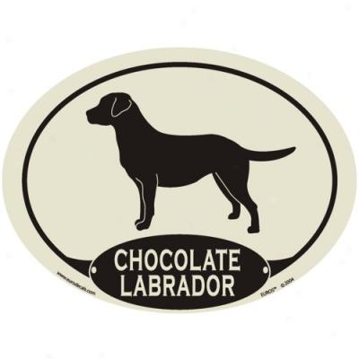 European Style Chocolate Labrador Retriever Auto Decal