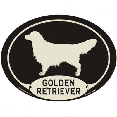 European Style Golden Retriever Auto Decal