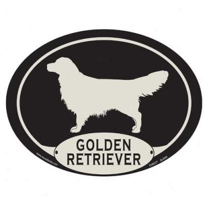 European Style Golden Retriever Car Magnet