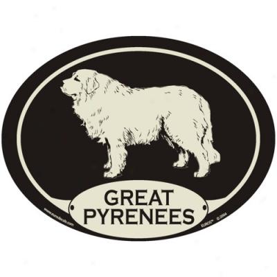 European Style Great Pyrenees Auto Decal