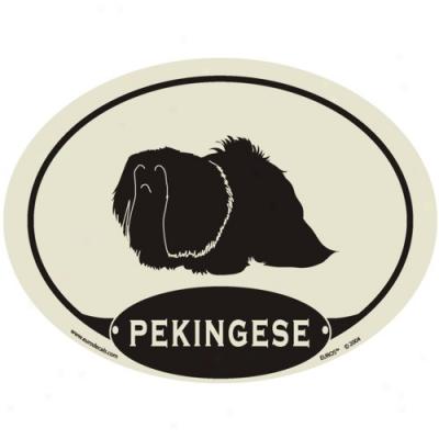 European Style Pekingese Auto Decal