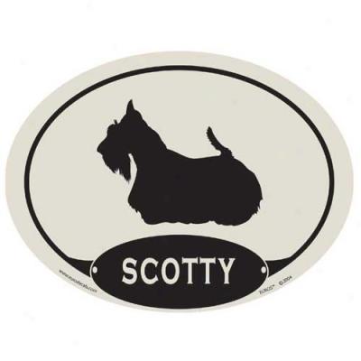 European Style Scottish Terrier Car Magnet