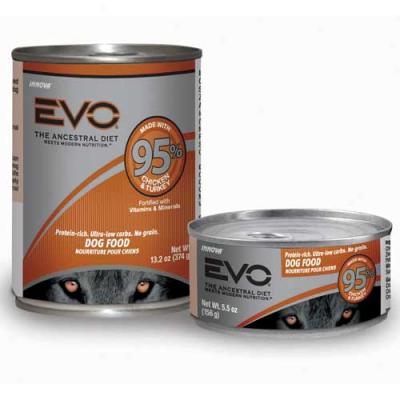 Evo 95 Percent Chicken And Turkey Dog Food Case Of 24 5.5oz Cans