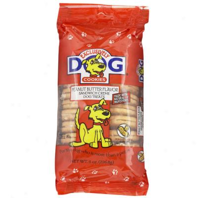 Exclusively Dog Peanut Butter Flavor Sandwich Creme Dog Cookies