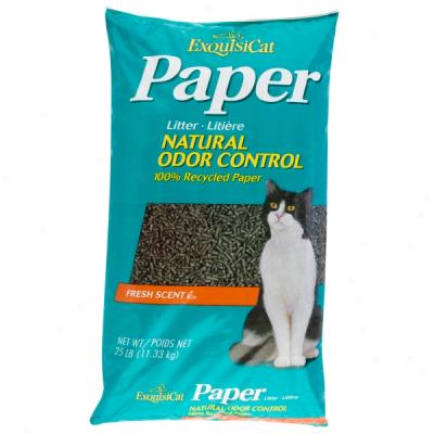 Exquisicat? Recycled Paper Scented Cat Litter - 25 Lbs