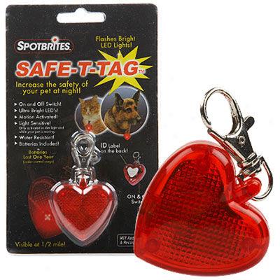 Flaahing Dog Safe-t-tag Heart