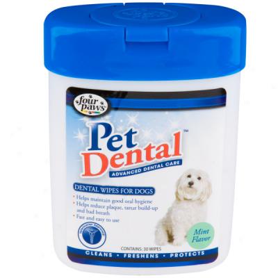 Four Paws Pet Dental Wipes For Dogs