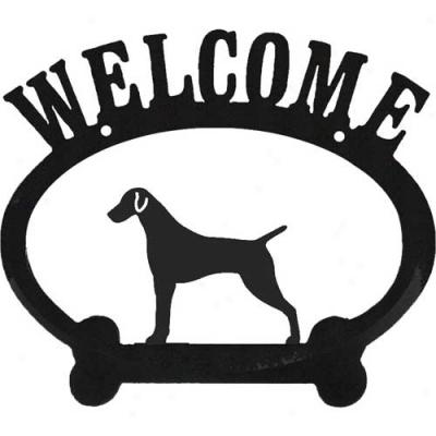 German Shorthaired Pointer Metal Welcome Sign