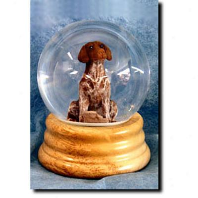 German Shorthaired Pointer Musical Snow Globe