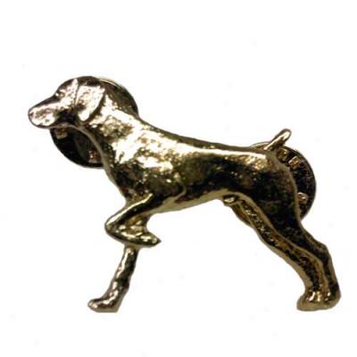 German Shorthaired Pointer Pin 24k Gold Plated