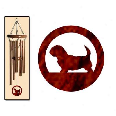 Glen Of Imaal Terrier Wind Chimes Small Bronze