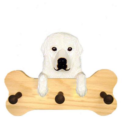 Great Pyrenees Bone Hang Up Natural Oak