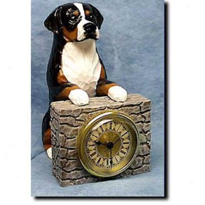 Greater Swiss Mountain Dog Mantle Clock