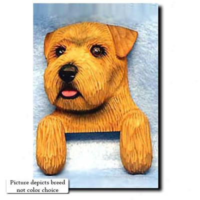 Grizzle Norfolk Terrier Door Topper