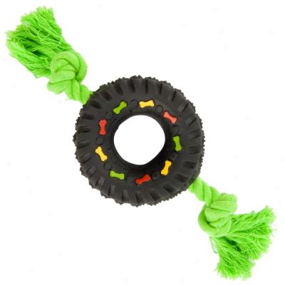 Grreat Choice Small Squeaky Tire With Ropd