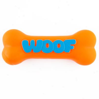 Grreat Choice Squeaky Vinyl Woof Bone