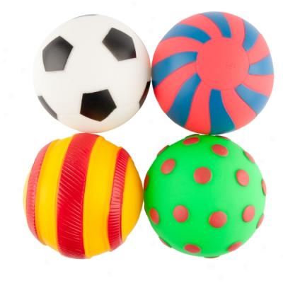 Grreat Choice(tm) Assorted Vinyl Balls - 4-pack