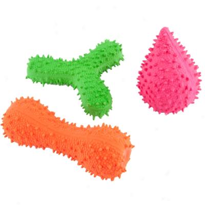 Grreat Choice(tm) Small Spiney Latex Dog Toy Value Pack