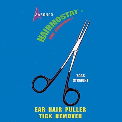 Hairmostat By Aaronco - 5.5 Inch Straight Non-locking With Vinyl Coated Handles