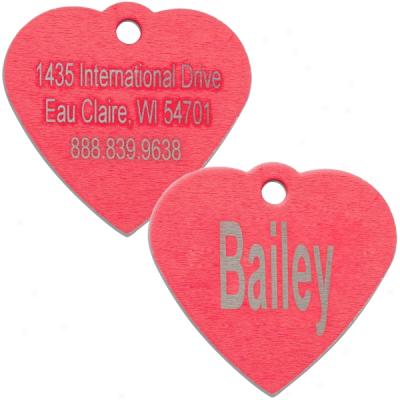 Heart-shaped Aluminum Id Dog Tag