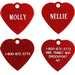 Red Heart-shaped Aluminum Id Tag