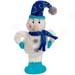 Holiday Ice Snowman Vinyl And Plush Dog Toy