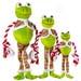 Holiday Plush Frog With Rope Dog Toy