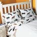 Horsey Pattern Flannel King Stuffed coverlet Cover