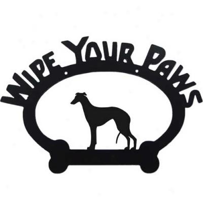 Italian Greyhound Wipe Your Paws Decorative Sign