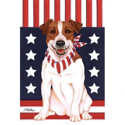Jack Russell Patriotic Breed Flag