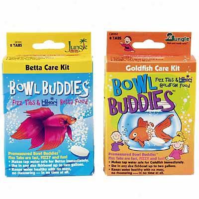 Jungle Bowl Buddies Fish Tank Water Conditioniing Tablets And Fish Food For Bettas Or Goldfish