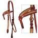 Kn0tted Browband Headstall W/ Herringbone Rawhide Inlay -