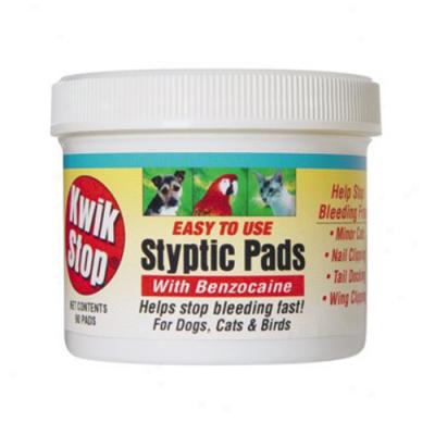 Kwik Stop Styptic Pads With Benzocaine, 90ct